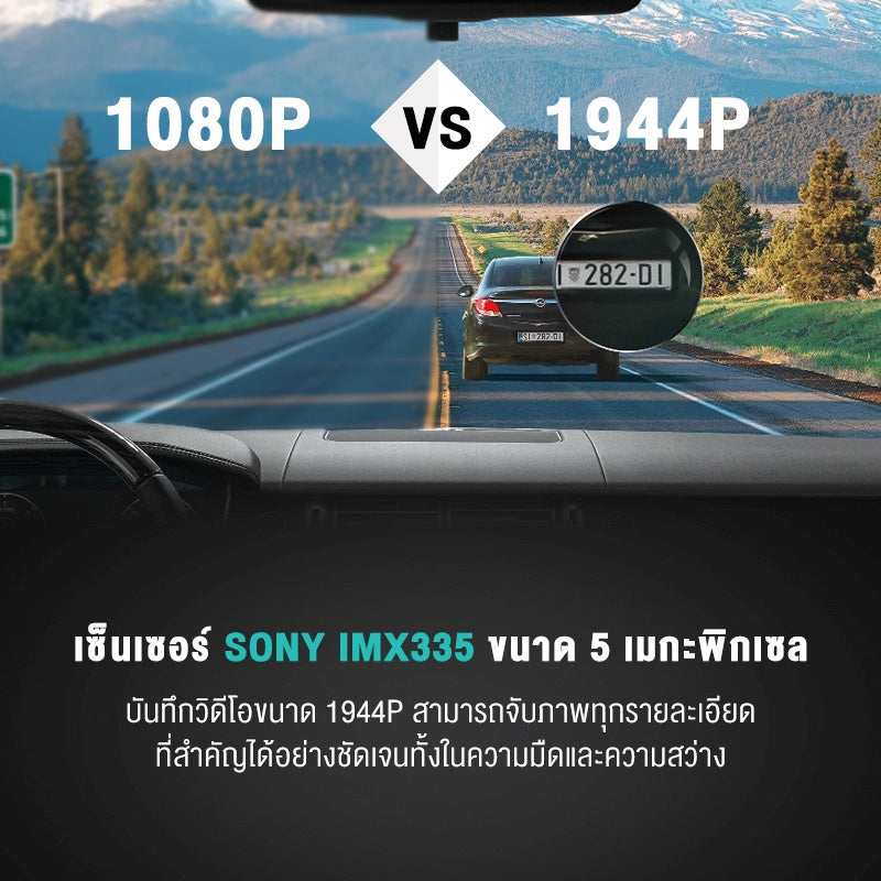 70mai M500 Dash Cam 3K 1944P ADAS กล้องติดรถยนต์ กล้องติดรถ ความละเอียดสูงพิเศษ กล้องรถยนต์ กล้องหน้ารถ มุมมองภาพ 170°