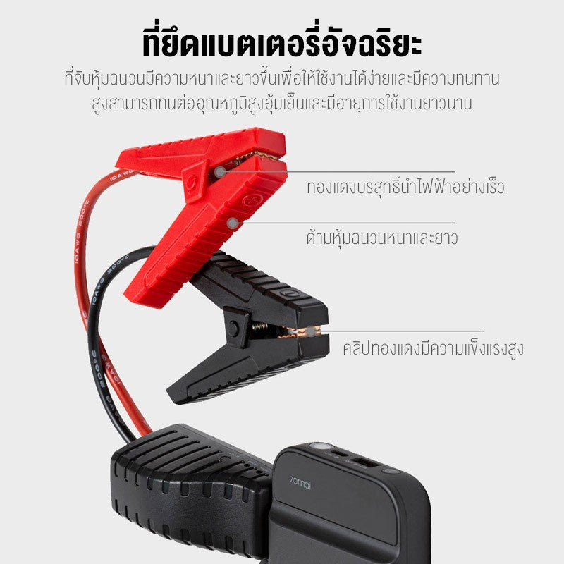 70mai Portable Car Jump Starter Max PS06 / PS01 จั้มสตาร์ทรถยนต์ แบตเตอรี่ เป็น power bank ได้ เครื่องชาร์จรถยนต์แบบพกพา